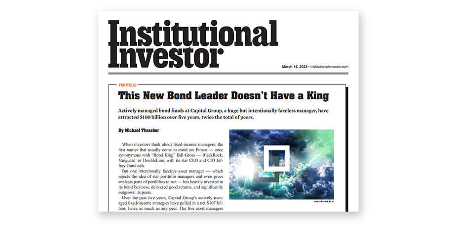 Image and copy from Institutional Investor website 