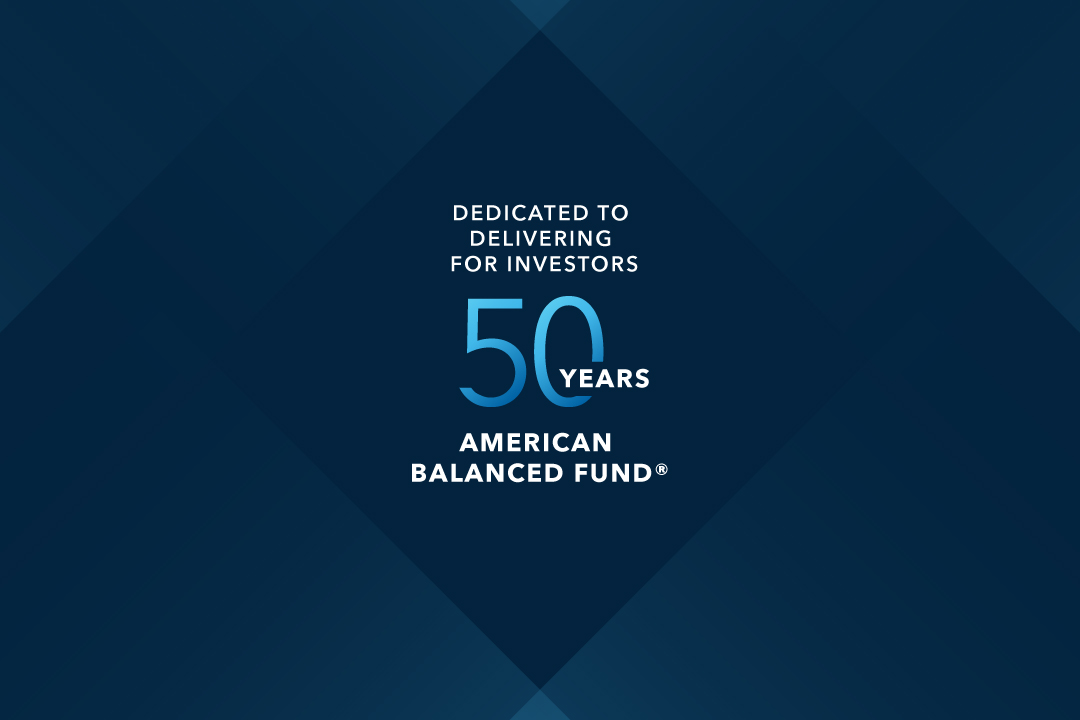 Logo: Dedicated to delivering for investors; 50 years; American Balanced Fund (registered trademark)