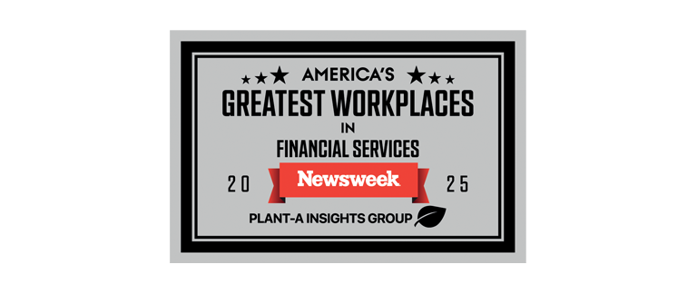 Newsweek badge recognizing Capital Group as one of  'America's Greatest Workplaces in Financial Services,' 2025.
