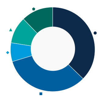 This donut chart shows the percentage of assets allocated to each fund as a percentage of the whole.