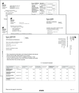 Sample cover pages of tax forms.