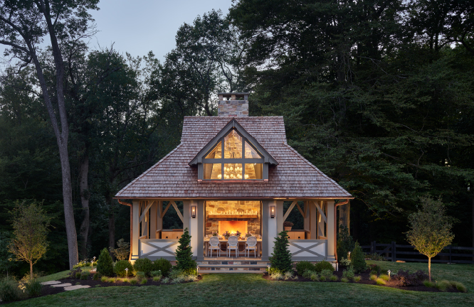 The exterior of the third pavilion, Ashwood Run, featured in Pavilion Living.