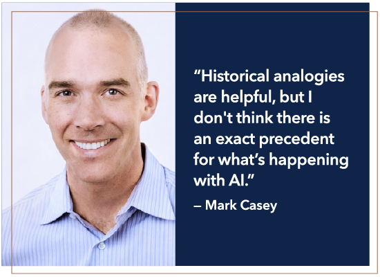 Casey: Historical analogies are helpful, but I don't think there is an exact precedent for what’s happening with AI. 