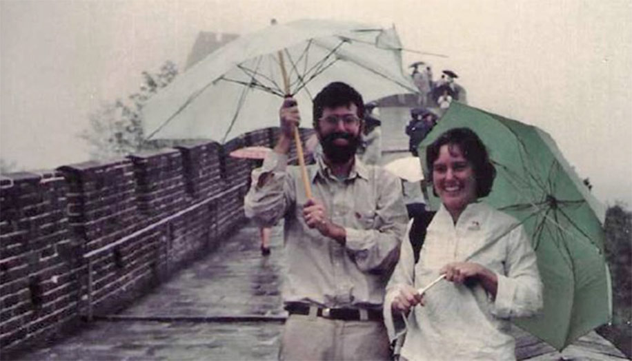 Portfolio manager Steve Watson and his wife visiting the Great Wall of China in 1981