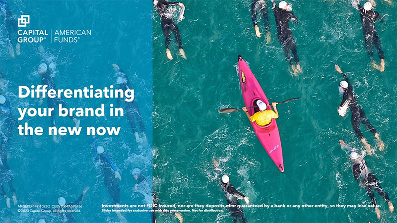 Title slide for the presentation Differentiating your brand in the new now