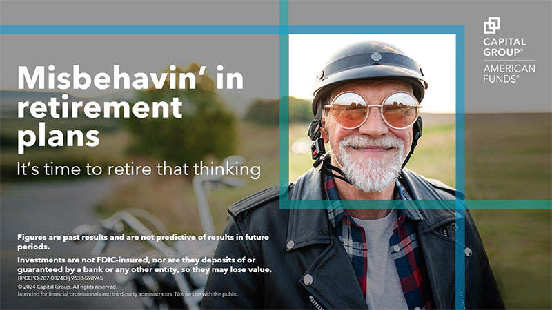 Title slide for the presentation Misbehavin' in retirement plans: It's time to retire that thinking