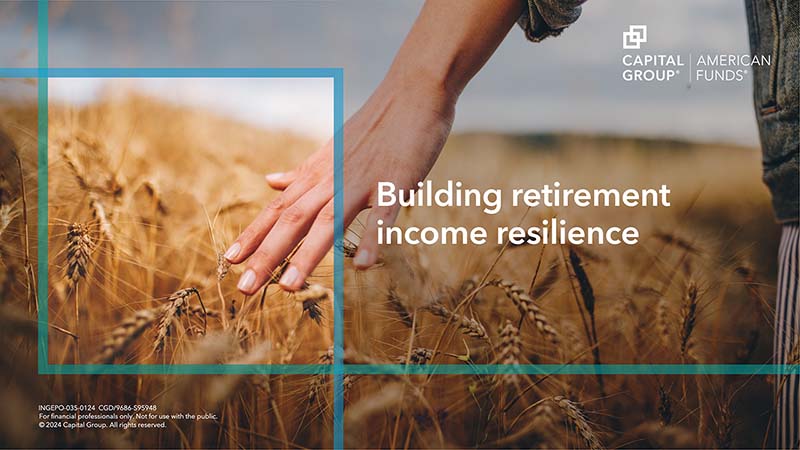 Title slide for the presentation Building retirement income resilience