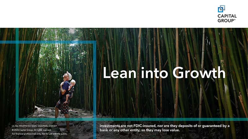 Title slide for the presentation Lean into growth