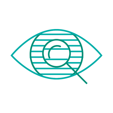 image of an eye depicting evaluation